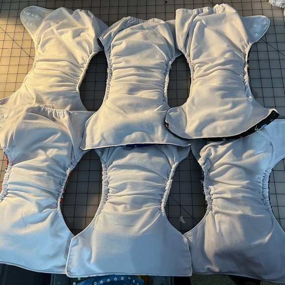 6 OS ALVABABY Cloth Pocket Diapers with Inserts - NO STAINING - Picture 2 of 2